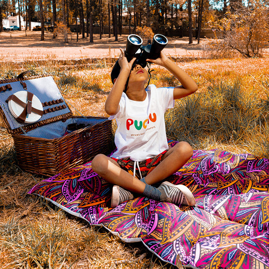 Purple Bubbles Picnic Blanket